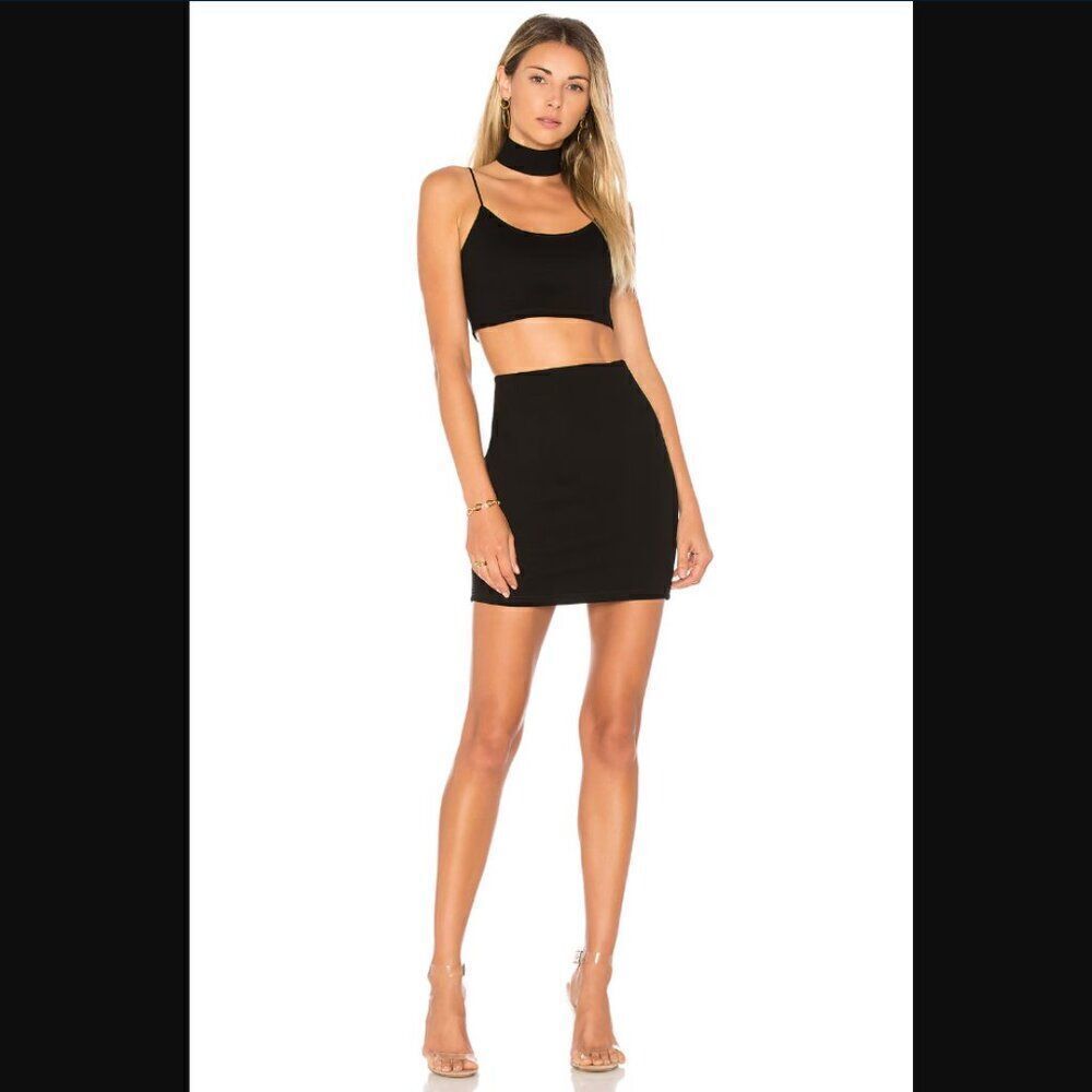 NWT Revolve x By The Way Alayna Choker Mini Set in Black | Size L